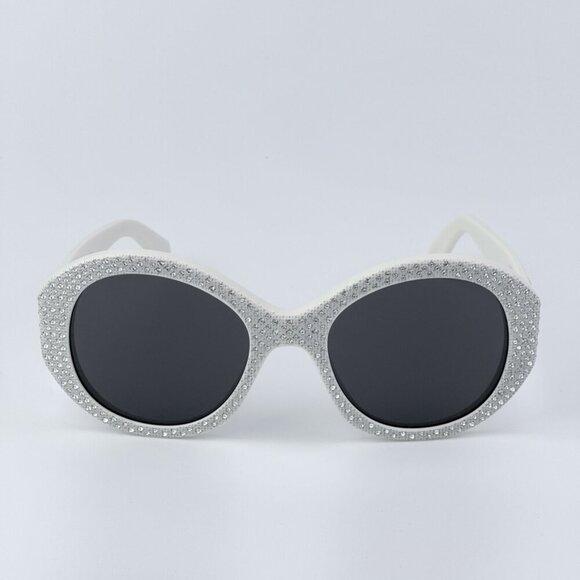 Celine CL4240IS 25A ANIMATION BRAND NEW Sunglasses Ivory Silver Studs Women - Picture 4 of 10
